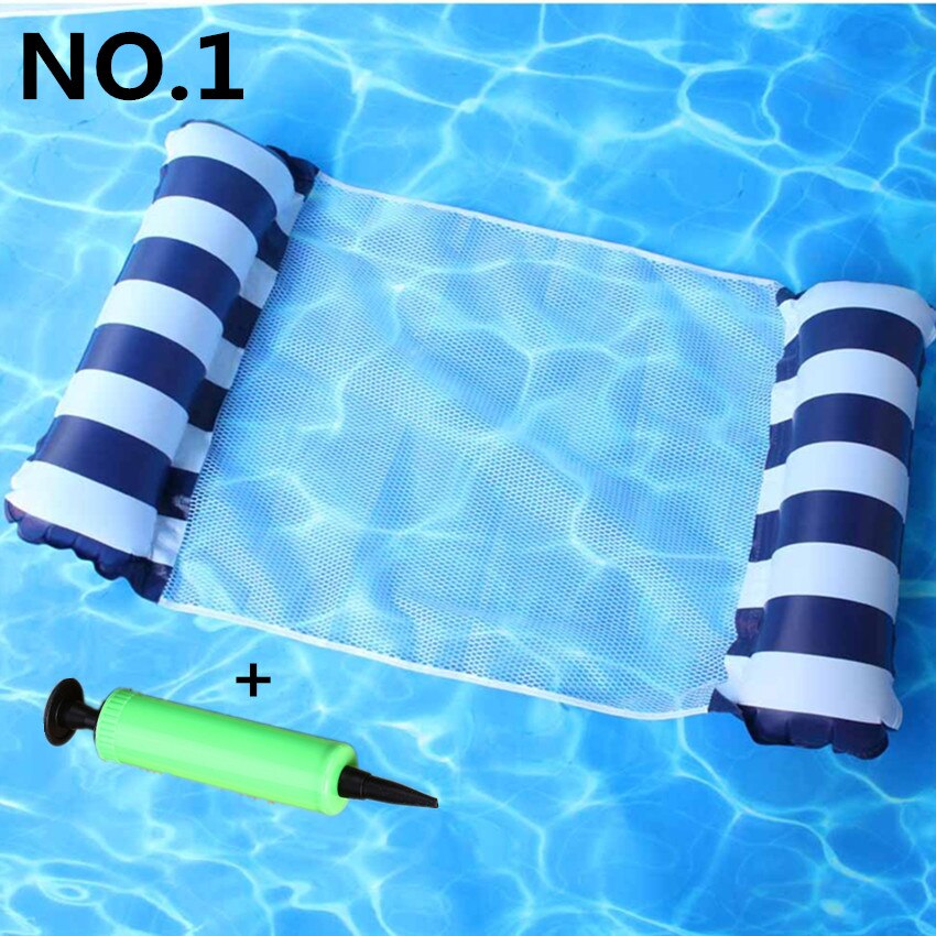 Pvc Zomer Opblaasbare Opvouwbare Drijvende Rij Luchtbedden Bed Zwembad Water Hangmat Strand Water Sport Lounger Stoel: NO.1