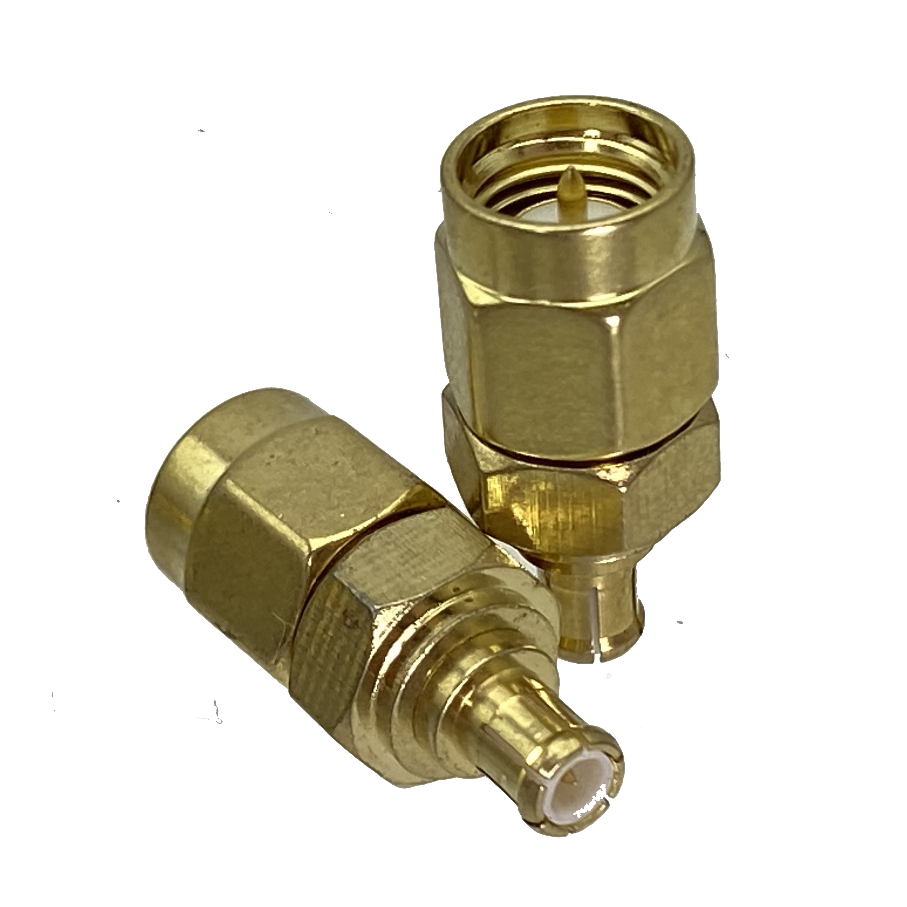 1 Stück Adapter SMA auf MCX Stecker und Buchse RF-Koaxialstecker Kabelklemmen: Armee Grün
