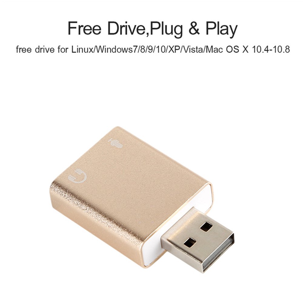 Usb sound card, usb  zu 3,5mm audio headphone adapter, external sound card, 7,1 audio cards for mic headphones, computer pc