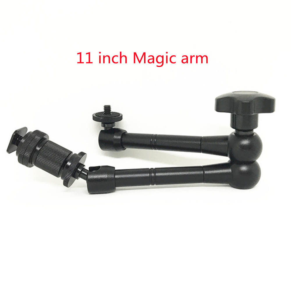 Articulating Friction Magic Arm Wall Holder Clamp Mount for Connecting Camera and Monitor LED Light Flash Microphone Camera: B