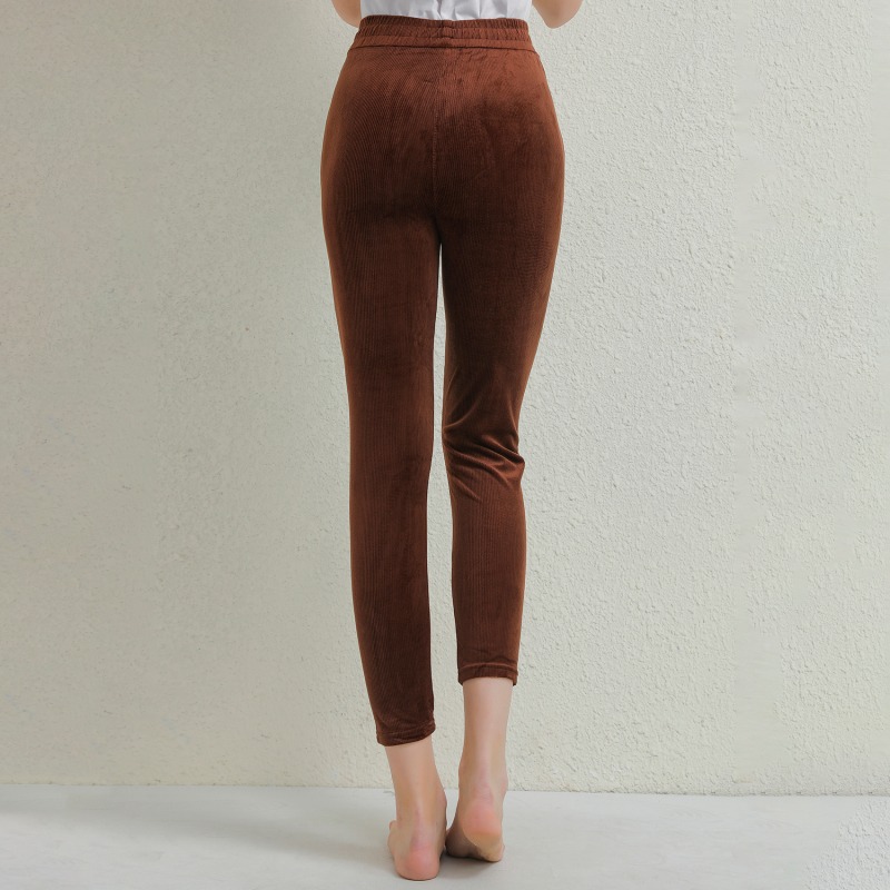 Plush Thick Casual Pants Women's Corduroy Warm Pants Autumn Winter Leggings High Waist Harem Pants Trousers Women Брюкиженские