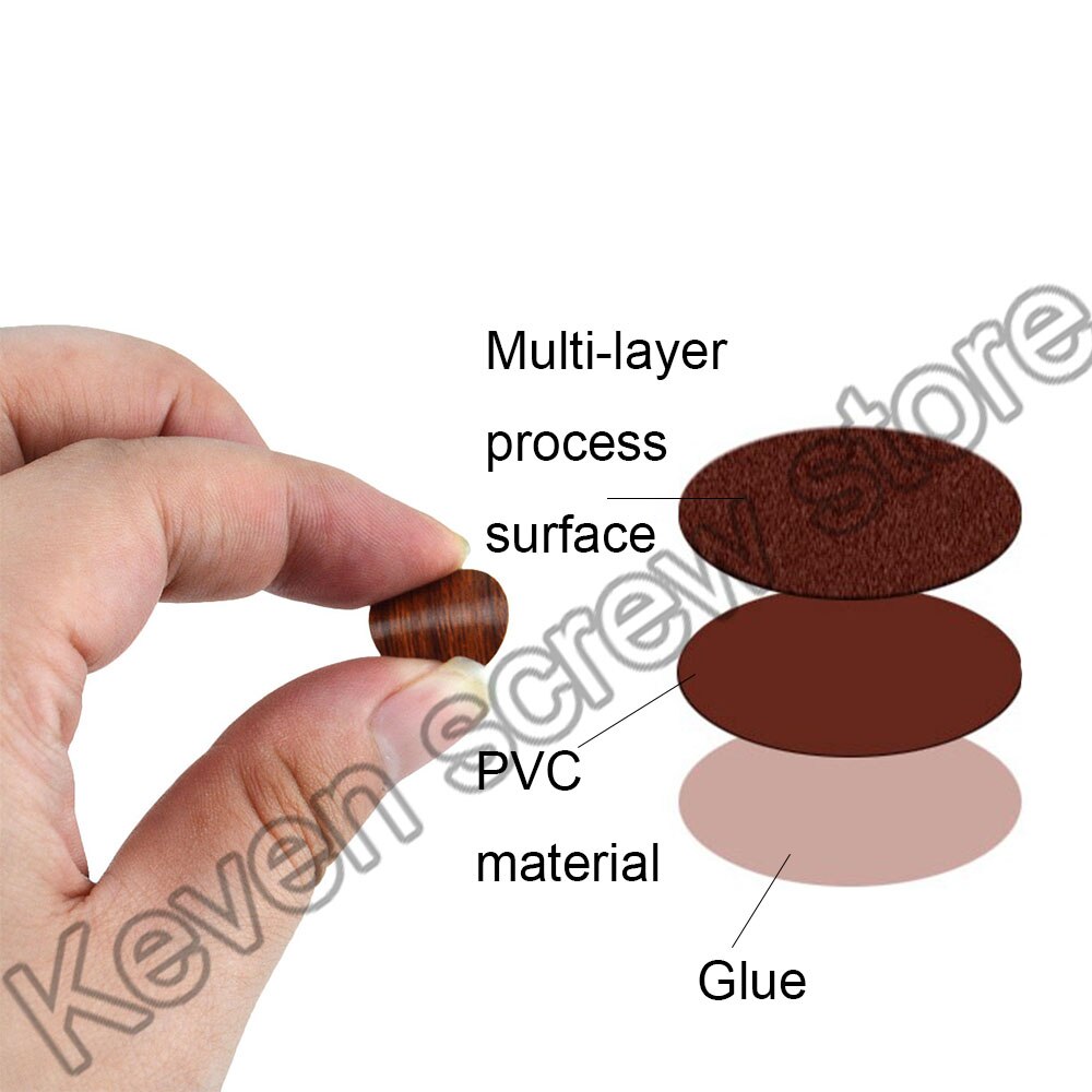 96Pcs/Sheet Pvc 15Mm Zelfklevende Decoratieve Films Meubels Schroef Cover Caps Stickers Hout Ambacht Bureau Kast ornament
