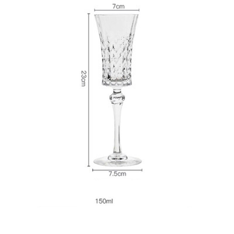 1Pcs Romantische Liefde Serie Beker Loodvrij Kristal Vintage Rode Wijn Glas Champagne Whiskey Cup Fans platte Cup: 150ml Goblet