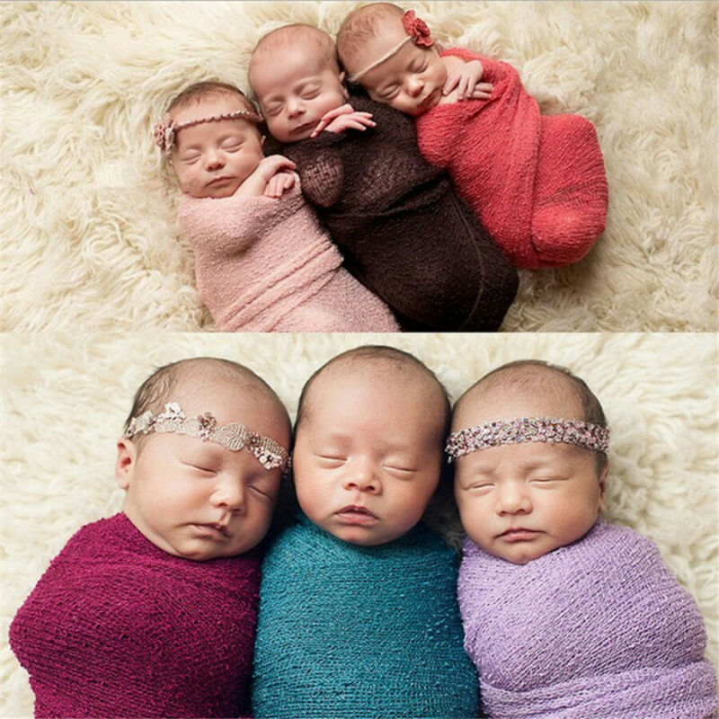 Stretch tricot maille Costume enveloppement -né photographie accessoires outils accessoire bébé enfants enveloppes emmailloter Photo vêtements