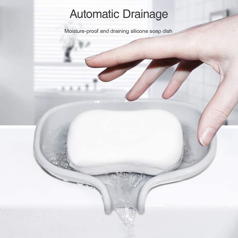 Zeepbakje Met Afvoer, Zeepbakjes Voor Badkamer Wastafel, Siliconen Zeepbakje Voor Douche, bar Zeep Houder Voor Keuken Teller