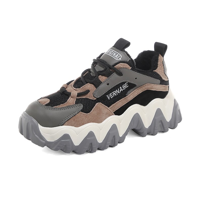 Platform forår dame sneakers kvinder sko kvindelige sorte sneakers med høj sål sko kvinder høj top chunky sneaker