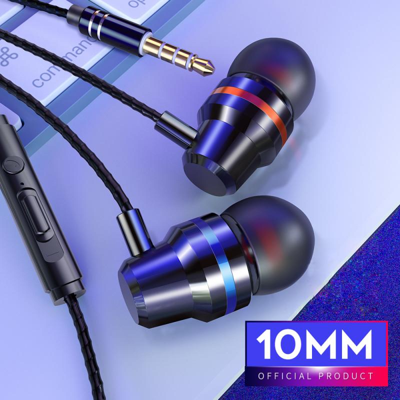 2020 przewodowe słuchawki podwójny rura stereofoniczny wgłębienie metalowe słuchawki robić gier pleciony drut wielobarwność muzyka słuchawki dla Xiaomi dla Huawei