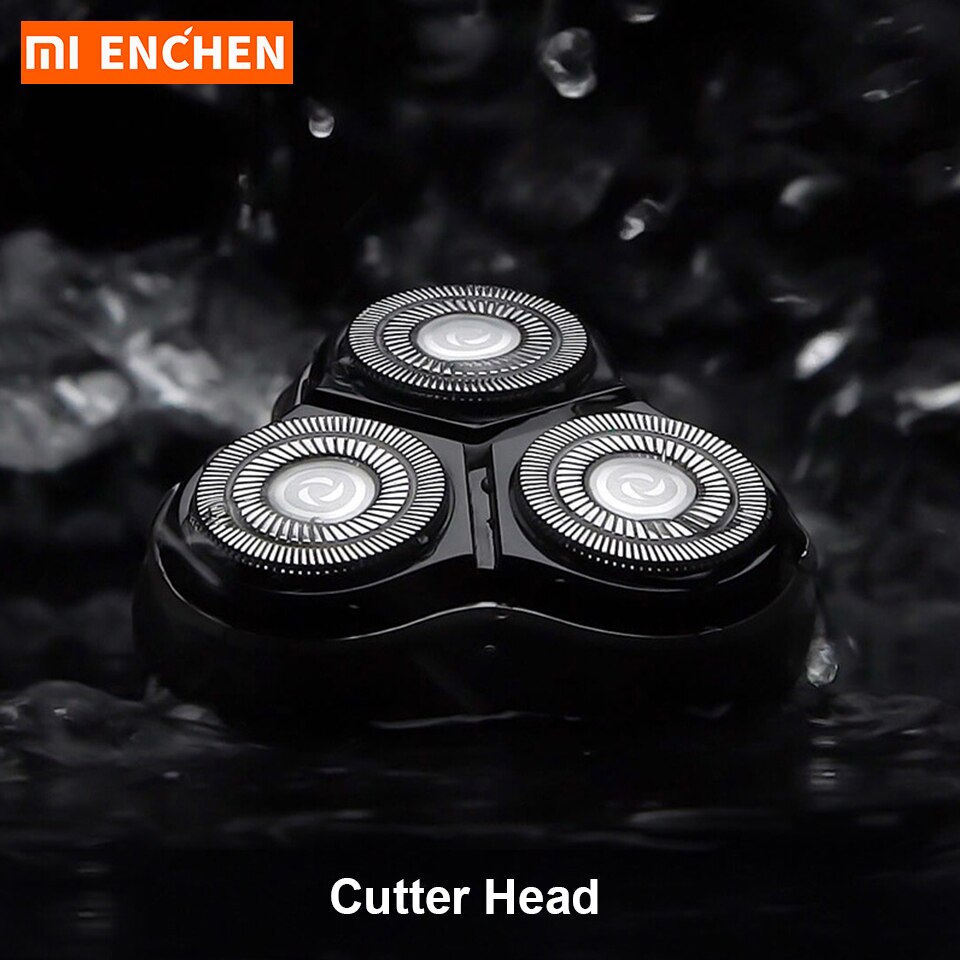 Afeitadora eléctrica Xiaomi Enchen para hombres, afeitadora de barba, cortadora de barba, BlackStone, afeitadora facial 3D, afeitadora de barba tipo C, cortadora recargable por USB: Blanco
