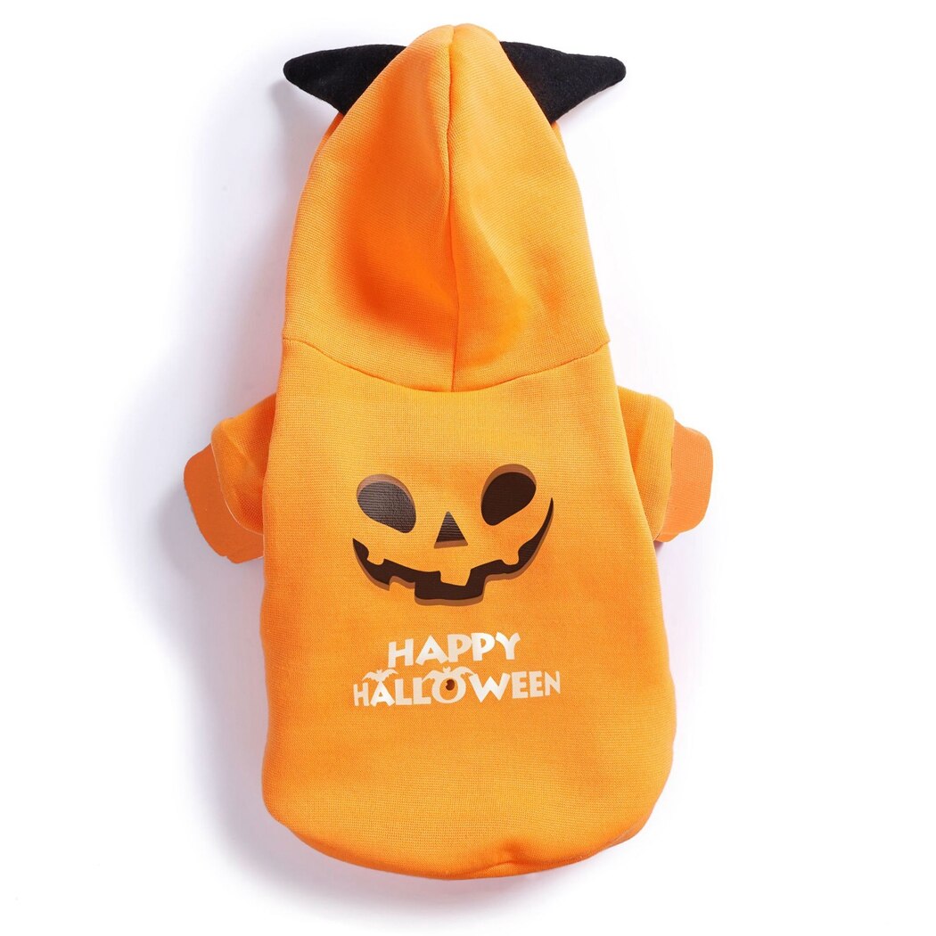 Legendog Halloween Huisdier Kostuum Pluche Decoratieve Hond Cosplay Hoodie Grappige Kat Puppy Decoratie Kleding Dress Up Kleding: Orange