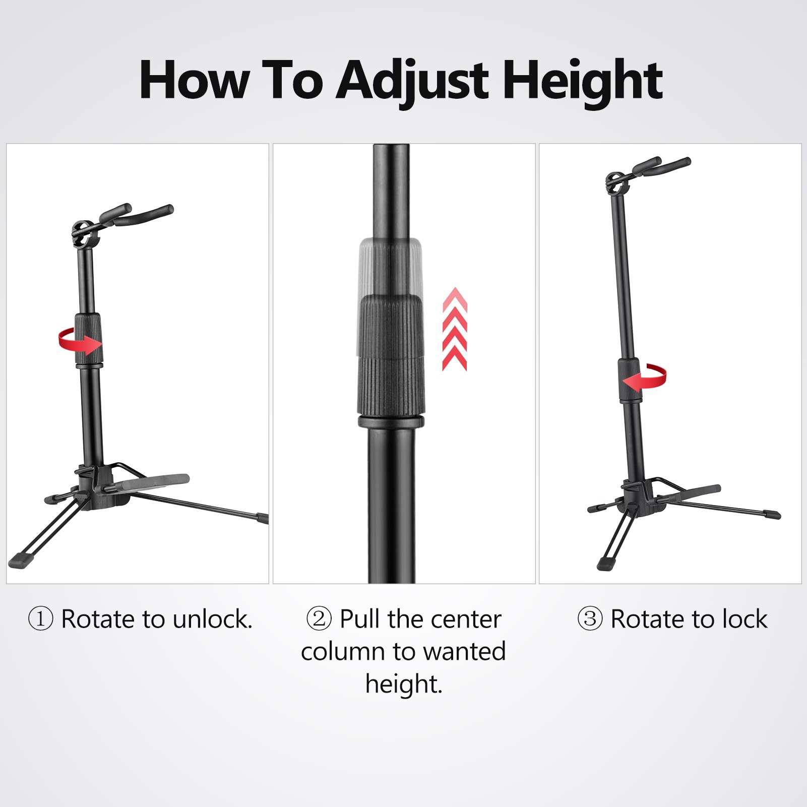 Muslady Foldable Digital Wind Instrument Stand Adjustable Metal Aerophone Holder Musical Instrument Stand