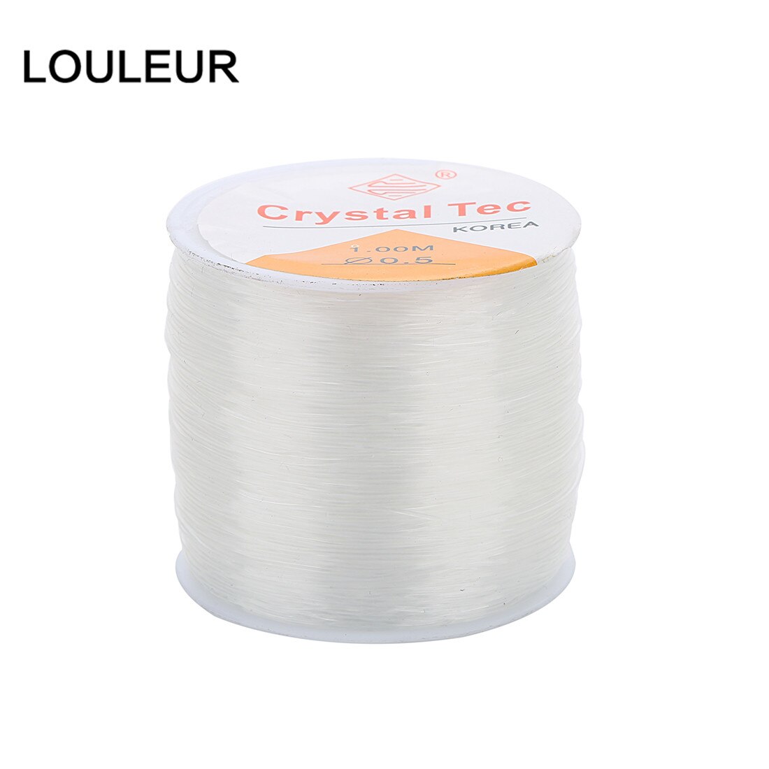 Cordes élastiques solides et extensibles en cristal blanc, rouleau de fil à perles pour la fabrication de bracelets et de colliers, 55, 80, 100 m, DIY: 0.6mm 100meter