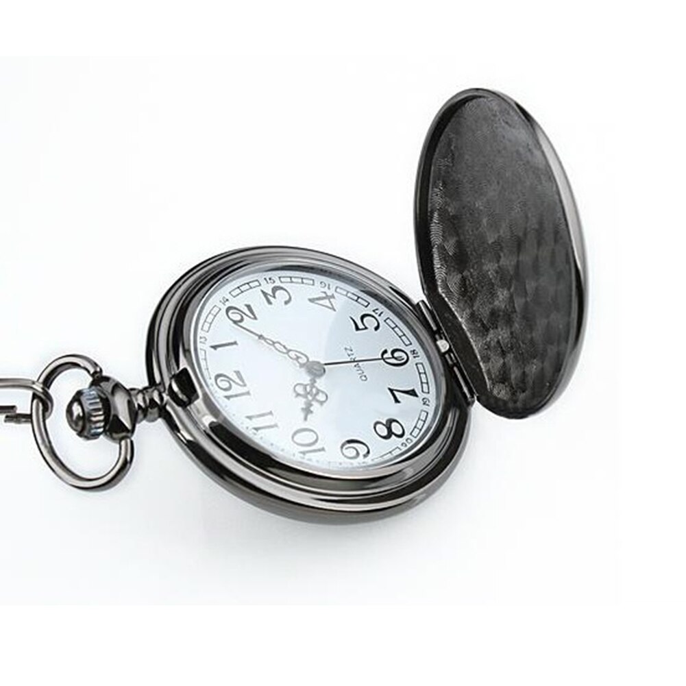 Retro vintage fickur klassisk herr steampunk slät kvarts fickur smycken legering kedja hänge med halsband kedja