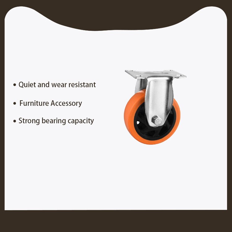 1/4 stuks metalen meubelwielen, universele industriële wielen, dubbel gelagerd wiel, meubelaccessoire