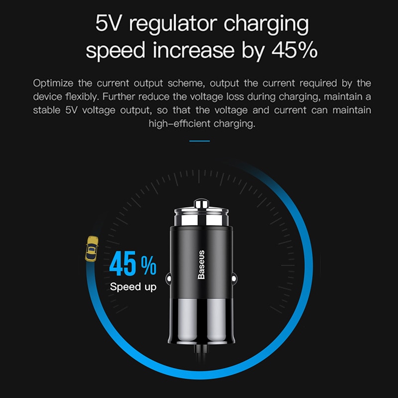 Baseus Auto Fast Charger 4 Poorten Uitgang Mobiele Telefoon Opladen Voor Iphone X Xs Ipad Tablet 5V 5.5A Auto snellader