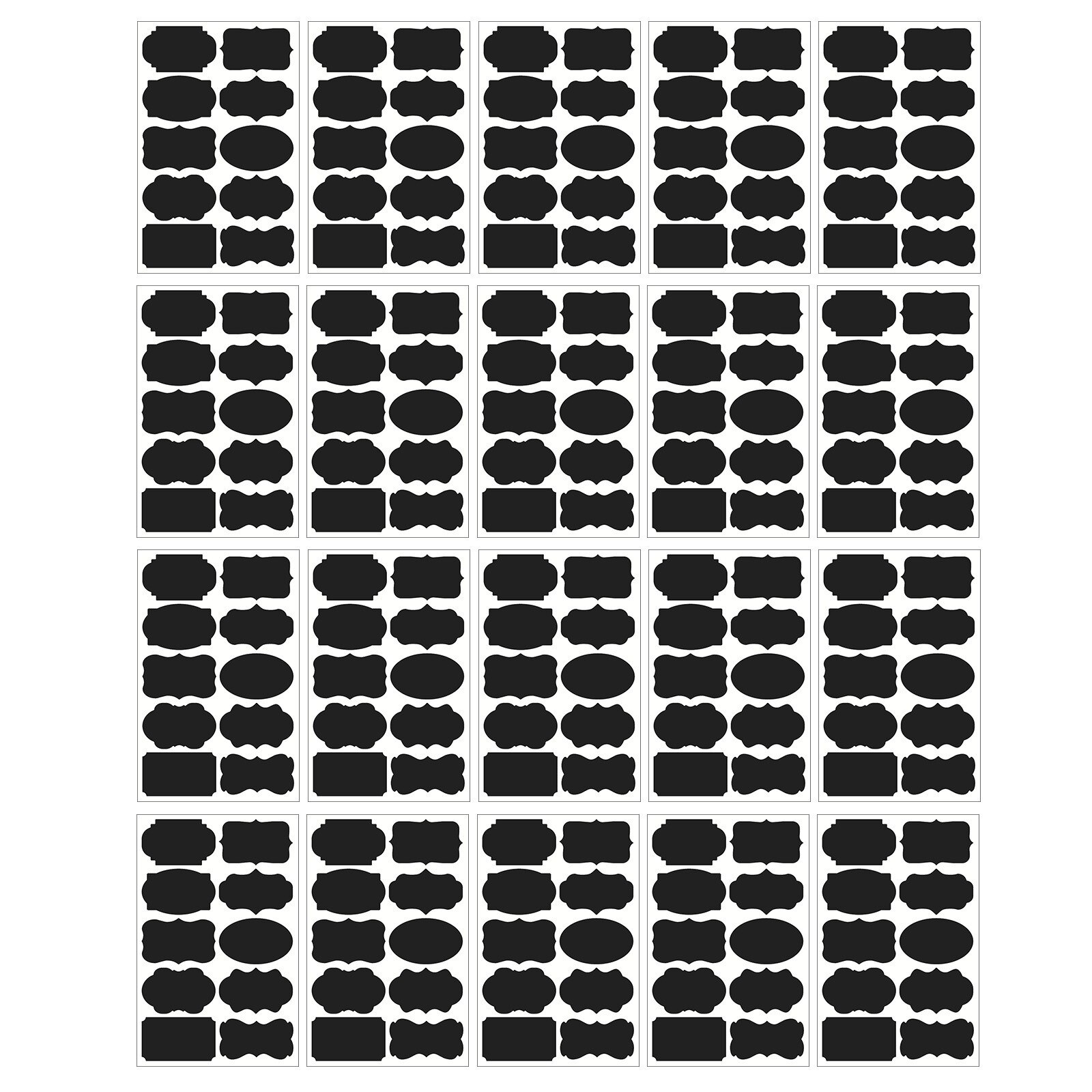 10/20/30pcs Round Shape Label Stickers Mark Spice Jar Stickers for Crafters Home Cooks Spice Bottles Labels Black PVC Paste: B