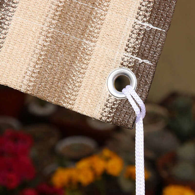 Dust Proof Breathable Heat Insulation Sunshade Sail Shading Curtain Stripe Awnings Canopy For Outdoor Garden Window Yard Camping