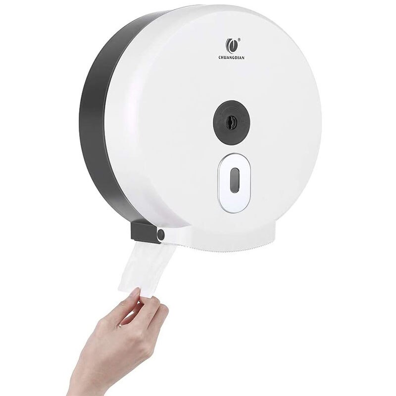 Wall-Mounted Bathroom Big Tissue Dispenser Round Roll Paper Towel Holder Paper Towel Dispenser Storage Box