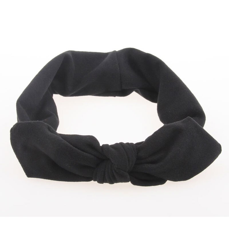 Accessoires cheveux outils noir élastique lapin Style capote torsadée nœud anneau de cheveux large extensible cheveux corde filles Style: Black