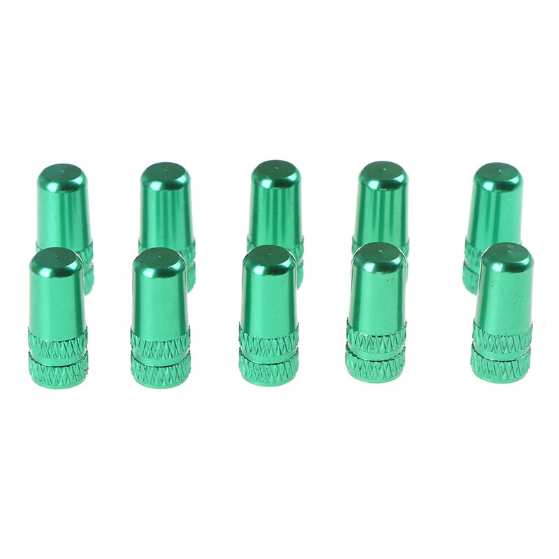 10Pcs Fiets Ventieldopje Fiets Velg Tyre Stem Air Ventieldopjes Dust Covers: green