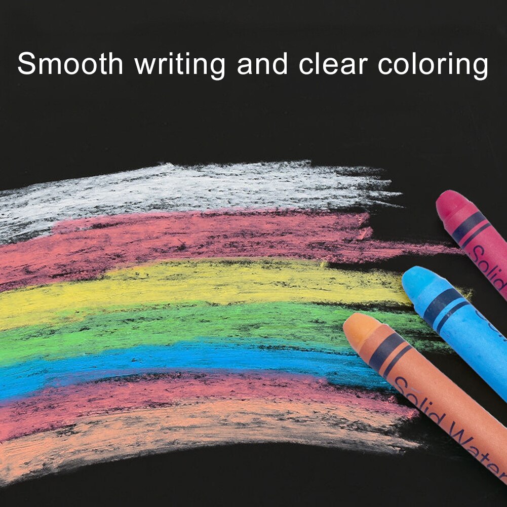 20Pcs Water Soluble Dustless Chalk Drawing Crayons Pastel Office School Supplies Dustless Water Soluble Colorful Chalk For Kids