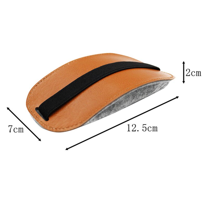 Bolsa de fieltro de cuero PU para ratón, funda antipolvo para ratón mágico, anticaída, antiarañazos, bolsa de almacenamiento para ratón inalámbrico