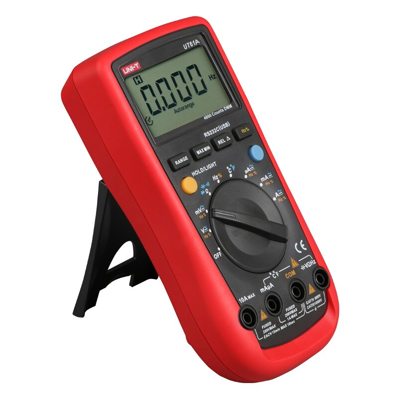 UNI-T UT61A Moderne Dmm Digitale Multimeters Transistor Ncn Tester Meter Volt Ohm Frq Cd Backlight Data Hold Ampèremeter Tester