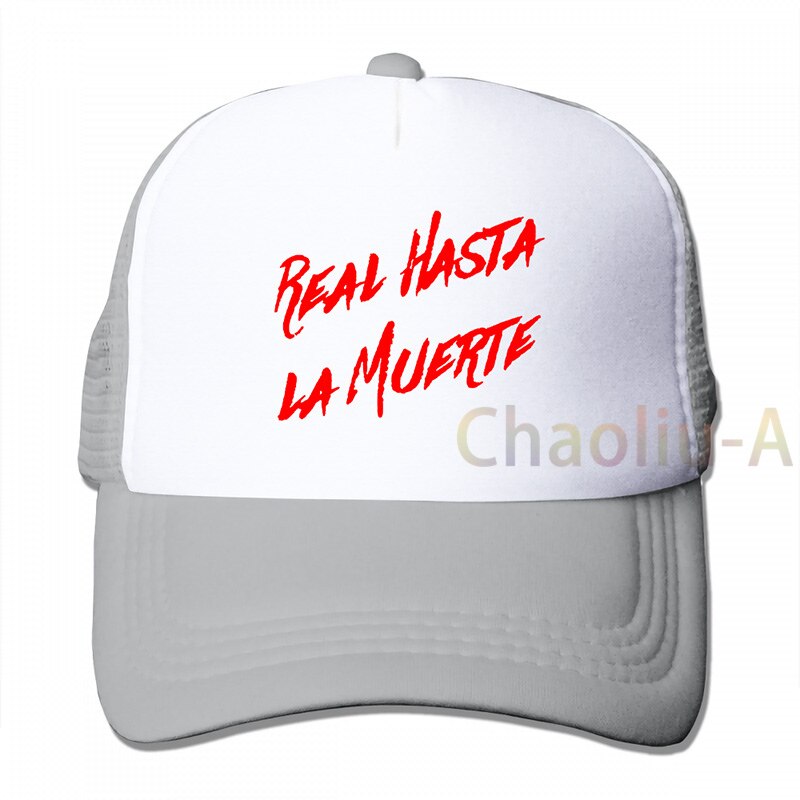 Reale Hasta La Muerte Anuel AA Album Adulto Fan Concerto Formato berretto da Baseball uomo donna Trucker Cappelli di modo cappuccio regolabile: 3-Gray