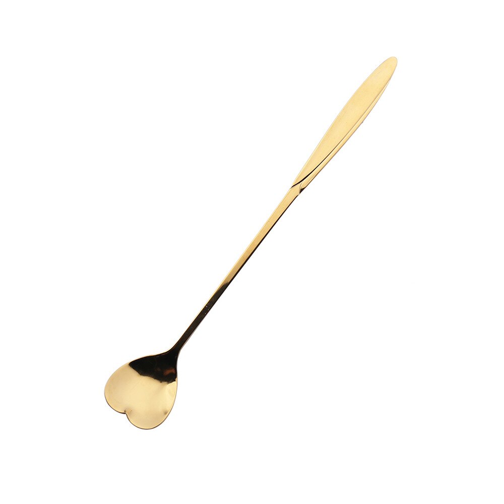 Gouden Bloem Scoop Japanse Roestvrij Staal Thee Prachtige Vergulde Lepel Roer Kleine Dessert Lepel Koffie Lepel: 04