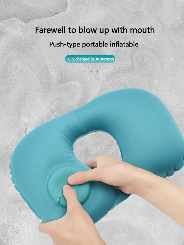 Inflatable U-shaped Pillow Travel Essential Cervical Spine Neck Pillow Portable Siesta Neck Artifact Pillow U-shaped Pillow