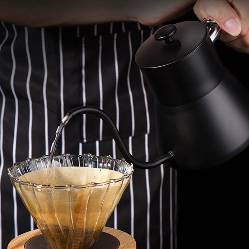 Stainless Steel Gooseneck Hand Drip Coffee Kettle Pour Over Teapots For Coffee Shop,Restaurant,Bar,Home Brewing, Camping