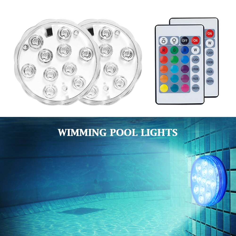 Multi Color Submersible LED Underwater Light LED Remote Control Submersible Light Multi Color Underwater Swimming Pool Lamp