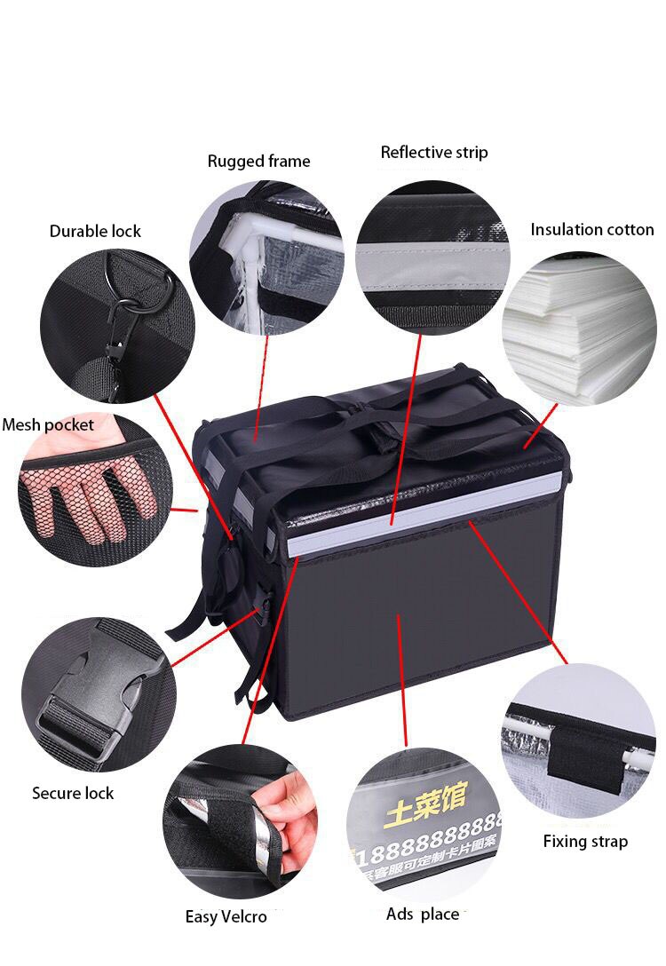 30L Extra Large Cooler Bag Car Ice Pack Insulated Thermal Lunch Pizza Bag Fresh Food Container Refrigerator Bag