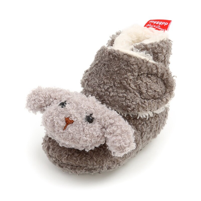 Zapatos cálidos de invierno para bebé recién nacido, calzado infantil de piel para niño y niña, zapatos antideslizantes de suela blanda para niño pequeño, botas