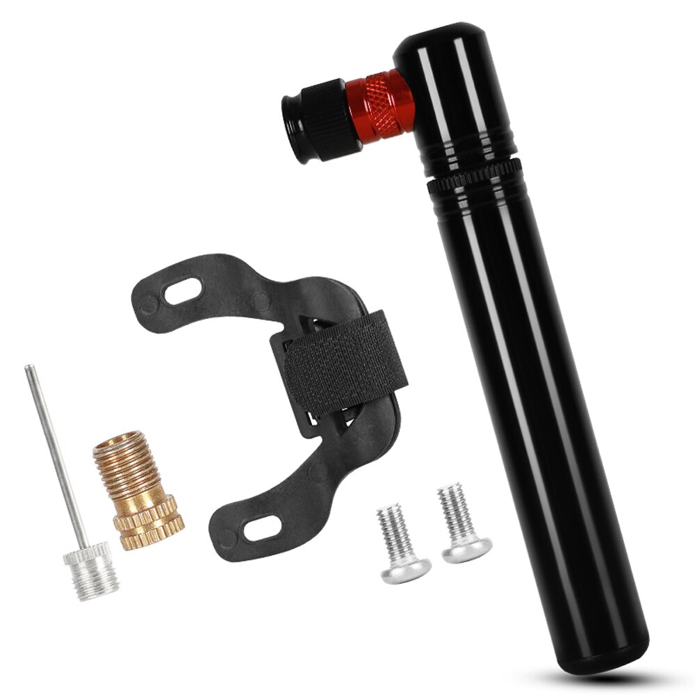 Mini Bicycle Pump Aluminum Alloy Ultra-Light MTB Road Bike Tire Inflator Schrader Presta Valve Cycling Air Hand Pump: Black