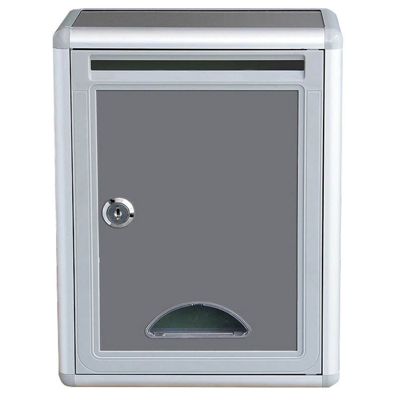 AA99 -Vintage Aluminum Alloy Lockable Secure Mail Letter Post Box Mailbox Post Box for Home Garden Ornament Decor