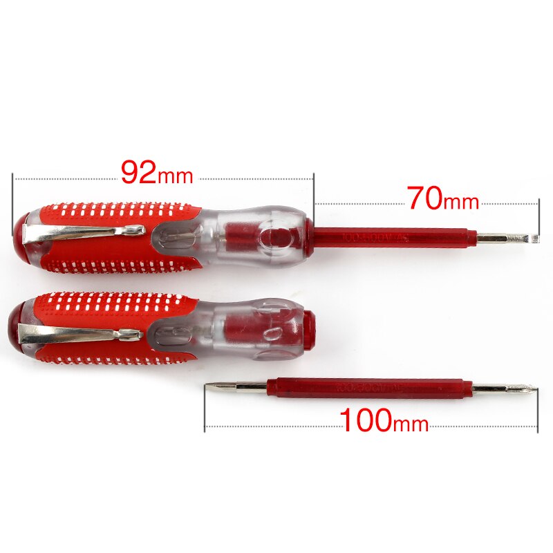 Multifunktions Schraubendreher Prüfung Bleistift Elektrische Prüfung Tester robust rot dauerhaft Isolierung Elektriker Heimat Prüfung Stift 100-500 V