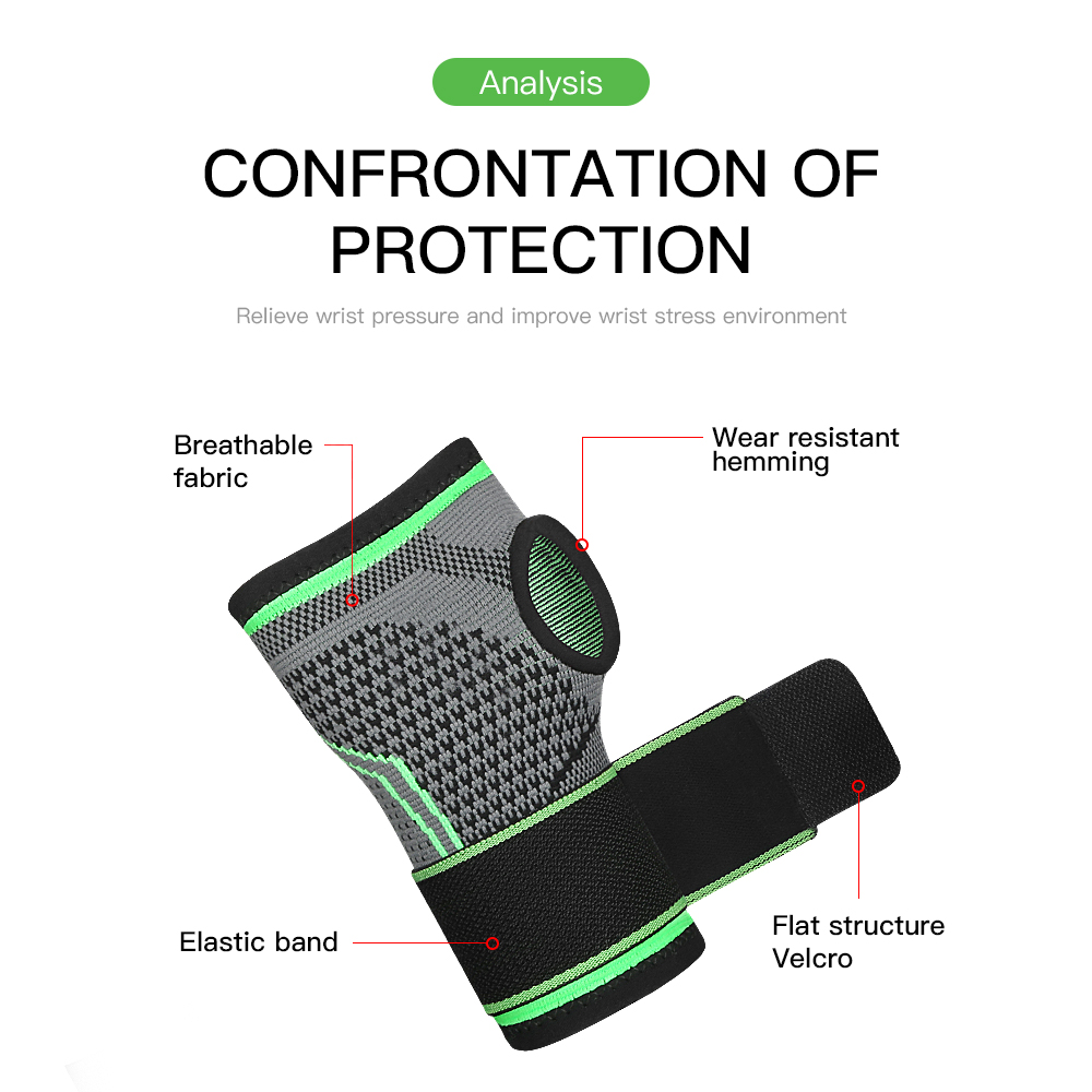 Muñequera deportiva para gimnasio, Protector de Palma, soporte de muñeca ajustable, correa, guantes de compresión para túnel carpiano