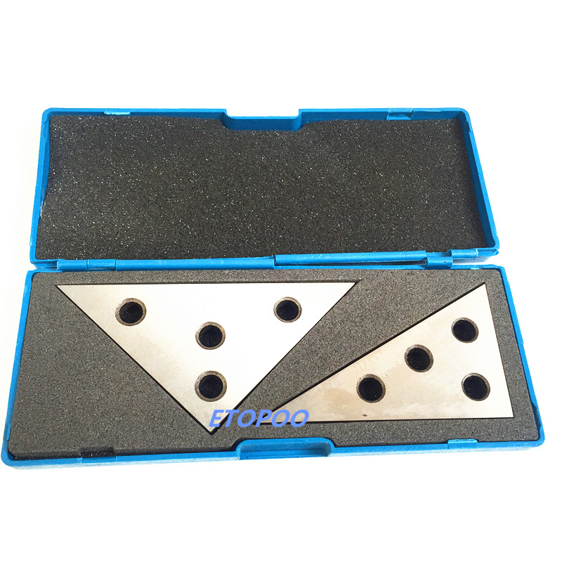 2Pcs 30/45/60/90 Degree Precision Machinist Measurement Tool Angle Block Ruler Inch Metric Triangle Metal Block Angle