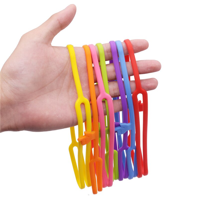 7 Pcs Flexible bookmark Learning Stationery Unique Silicone Finger Pointing Bookmark Elasticity Book Mark