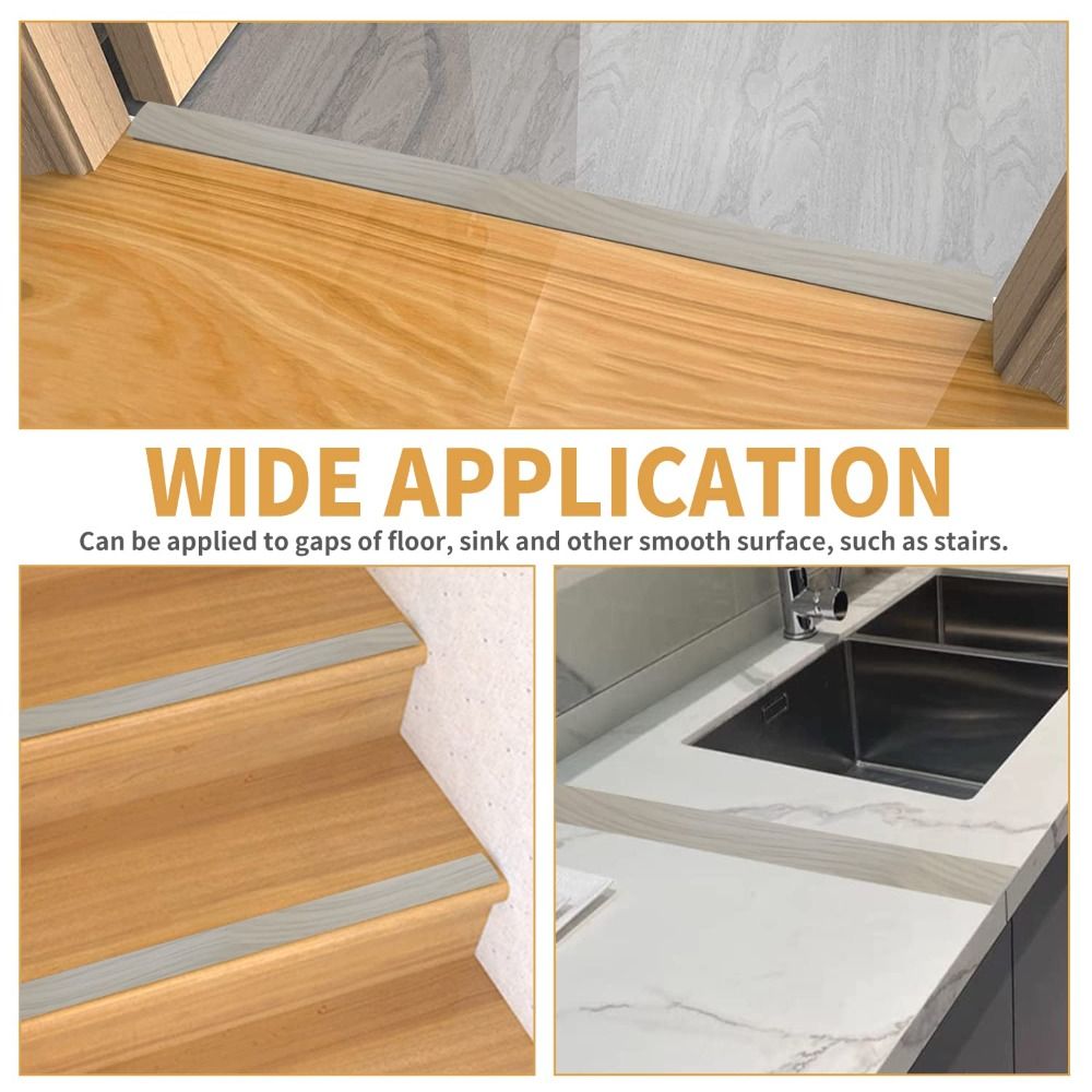 Self Adhesive Carpet To Tile Edging Trim Strip Cuttable Threshold Cover Doorway Divider Strip Wear-resistant Flat Button Strip