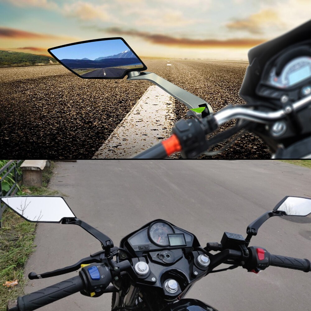 Til aprilia  rs 125 rsv 4 rs4 tuono  v4 1100 buell  xb12 2 stk motorcykelspejl scooter e-cykel bagside bakspejle sort