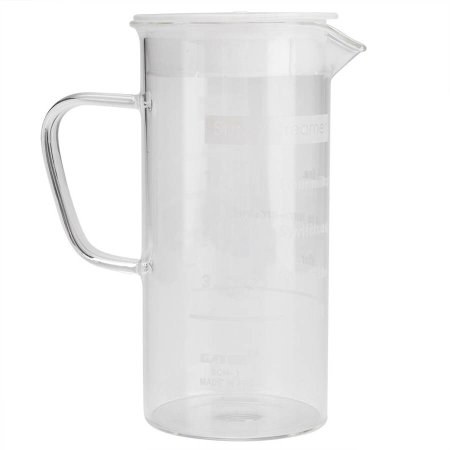Elektrisk mjölkskummare skummaskin visp kaffevisp mixer matmixer handhållen äggvisp med glaskopp köksredskap verktyg