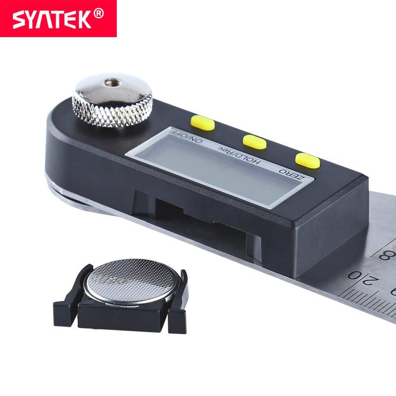 Syntek 0-200mm 0-300mm Electronic Digital Angle Finder Meter Stainless Steel Angle Ruler Protractor Inclinometer Goniometer CE