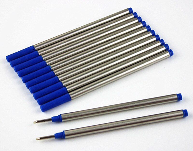 Black ink Roller ball screw type 0.7mm refill , rollerball ink refills pack of 10 pieces: 10PCS blue