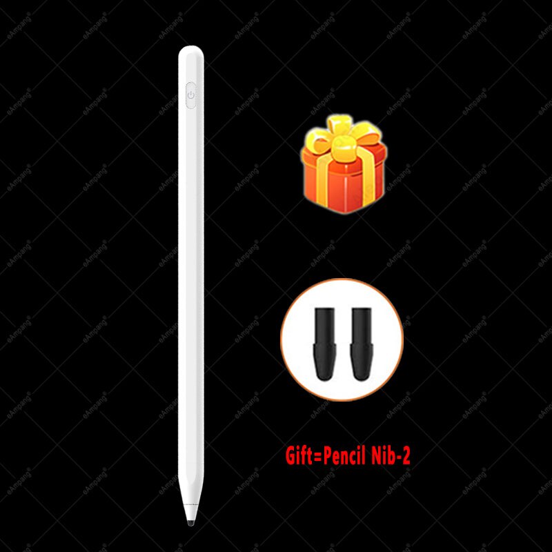 For Apple Pencil Touch Stylus Pen for Apple iPad 10.2 Air 2 3 4 5 10.9 Pro 10.5 Pro 11 12.9 9.7 5th 6th 7th 8th mini 1 2 3 4 5 6: White