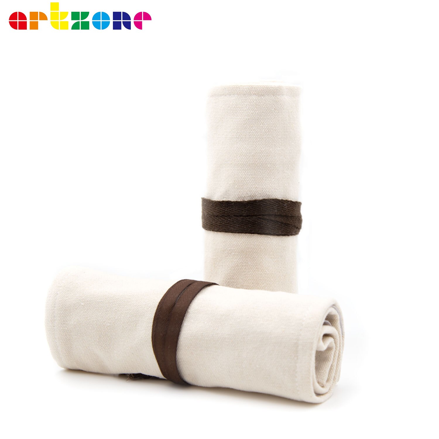 Pencil Case 48 Holes Canvas Wrap Roll Up Pencil Bag Pen Case Holder Storage Pouch Writing Supplies: B127-48 HOLES