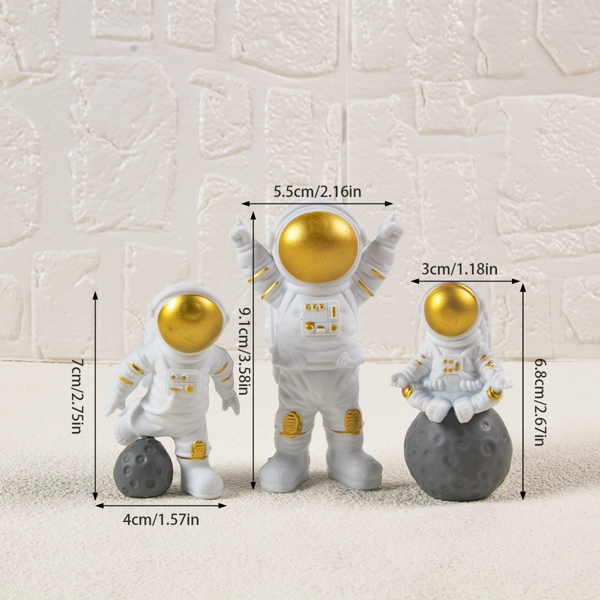 Adornos para tarta espacial de astronauta, figuritas de astronauta del espacio exterior, inserto de pastel de cohete y planeta, suministros para de cumpleaños para niños, Baby Shower: Color zafiro profundo
