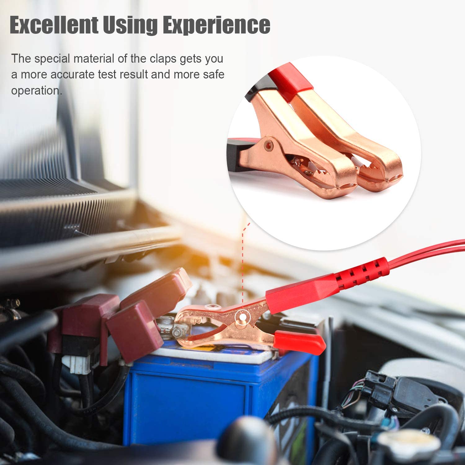 Foxwell  bt100 pro bilbatteri tester 12v 100-1100 cca batteritester last batteri analysator test bil diagnostisk verktøy for agm gel