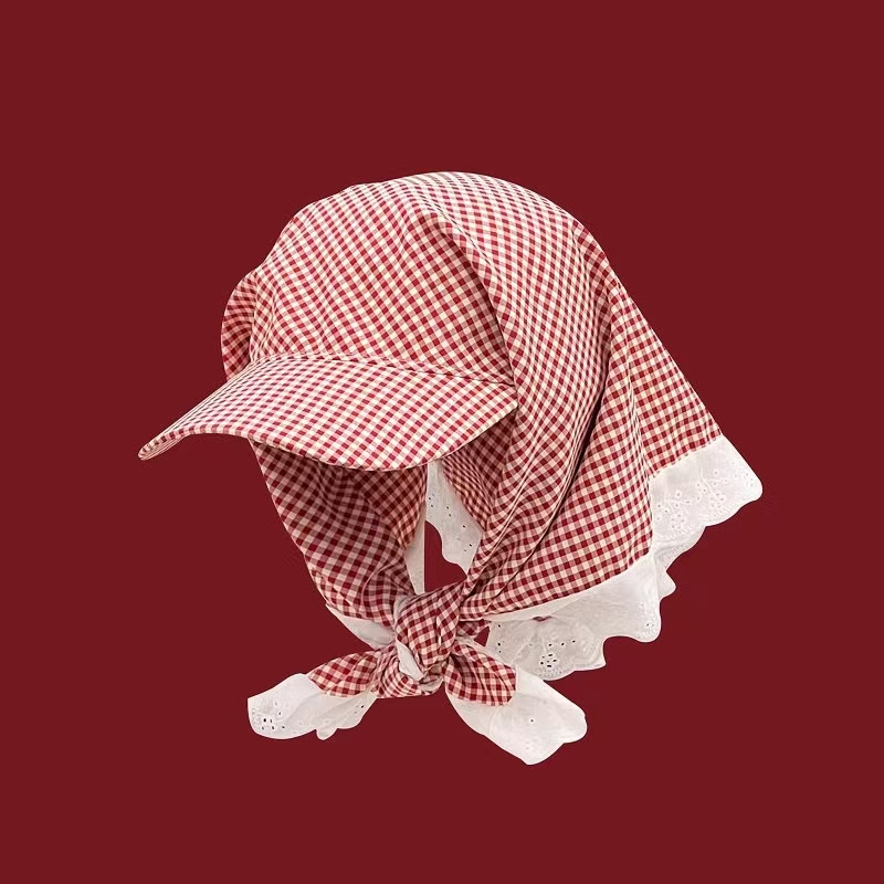 Baseball Cap met grote rand 2025, hoofddoek, zomerzonneschermhoed, Koreaanse versie, vlinderboog, dameszonnehoed: Blauw