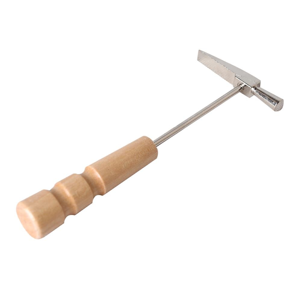 Kalimba Tuning Hammer Holzgriff Metall Tragbare Tuning Hammer für Alle Größe Daumen Klavier Silber Gelb Lange Griff Tuner